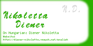 nikoletta diener business card